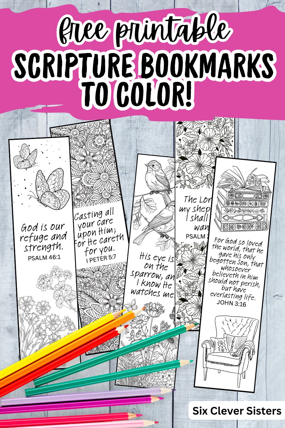 Free Printable Bible Verse Bookmarks To Color