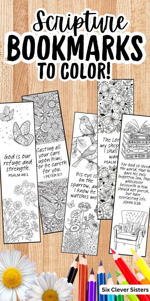Free Printable Bible Verse Bookmarks To Color