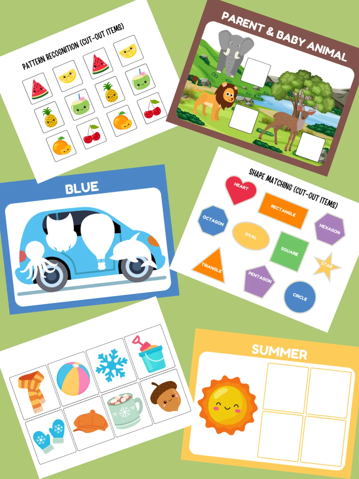 Free Printable Busy Book Full Of Matching Activities