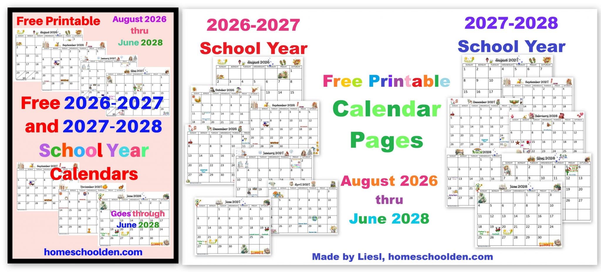 Free Printable Calendar 2026 2027 And 2027 2028
