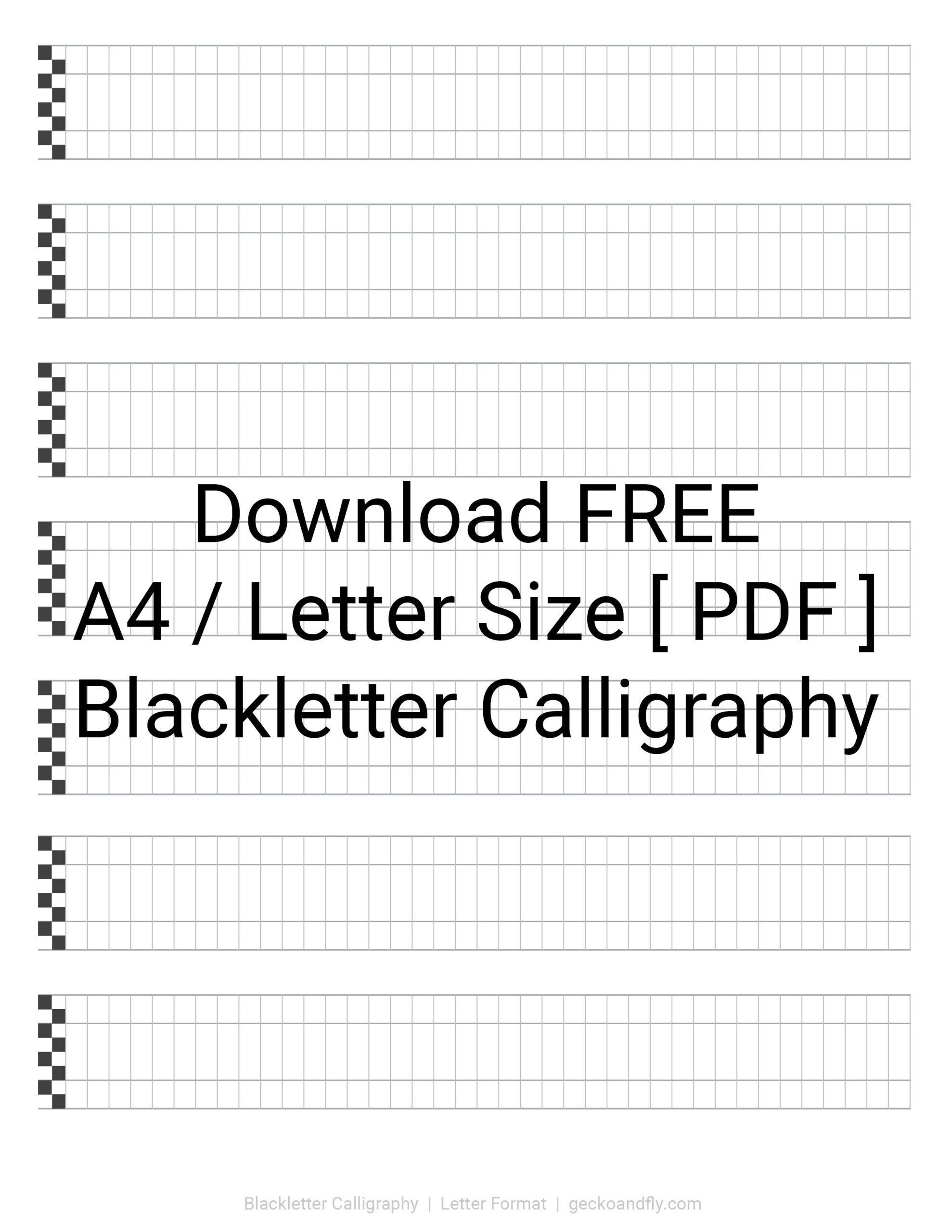 Free Printable Calligraphy Paper Pdf