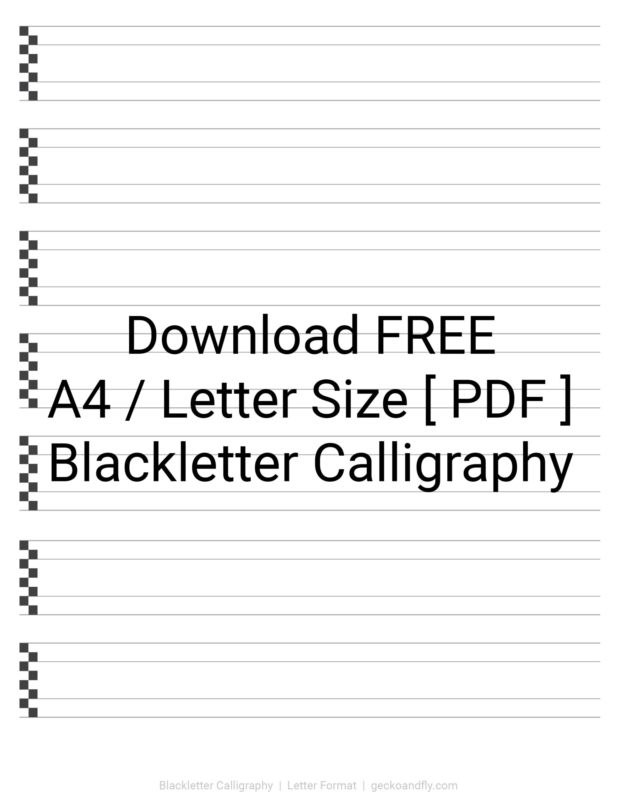 Free Printable Calligraphy Paper Pdf