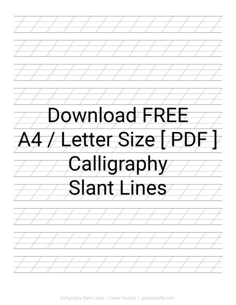 Free Printable Calligraphy Paper Pdf