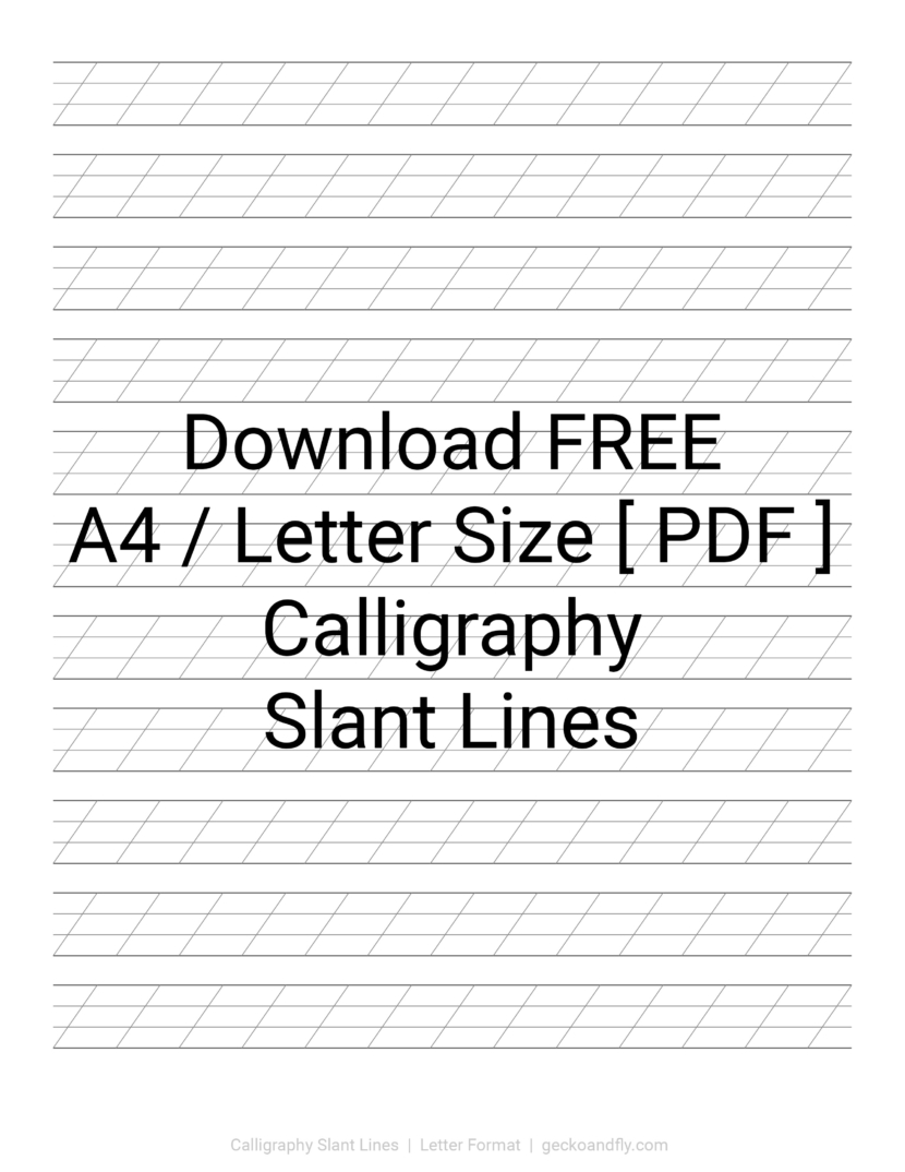 Free Printable Calligraphy Paper Pdf