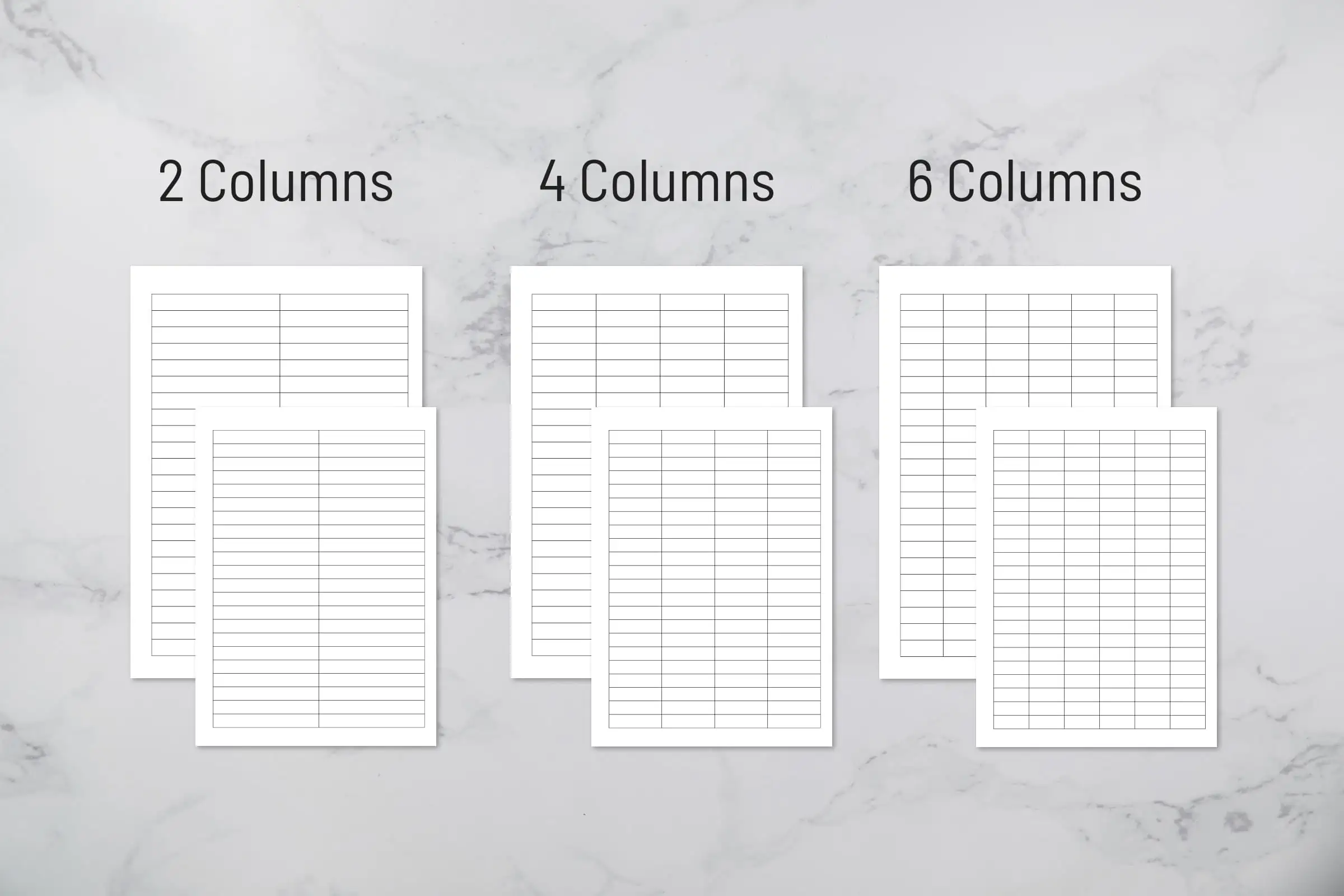 Free Printable Columns And Rows