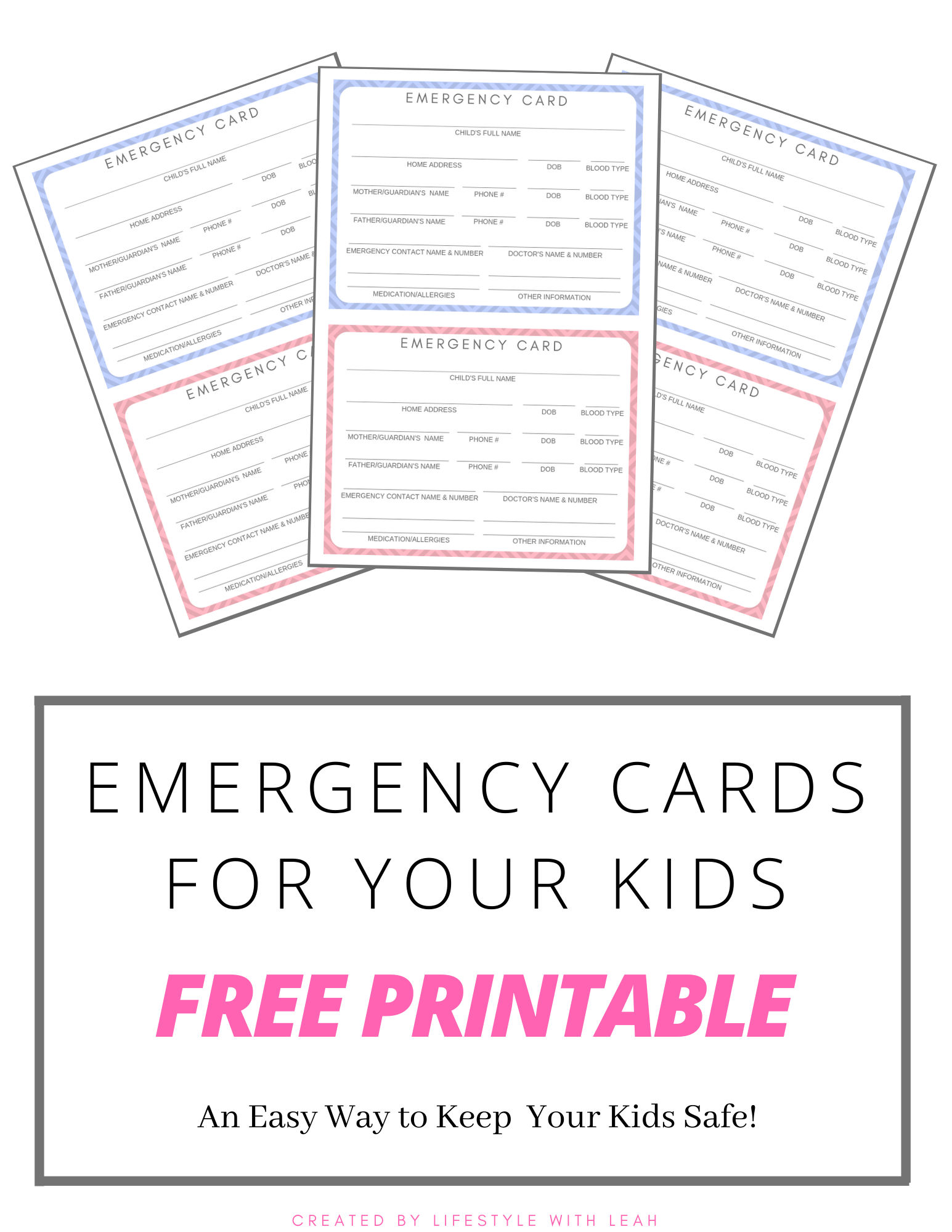 Free Printable Emergency Contact Cards