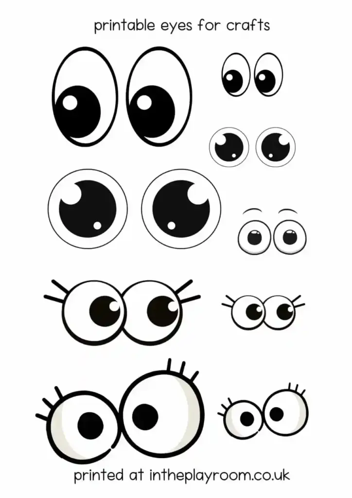 Free Printable Eyes For Crafts