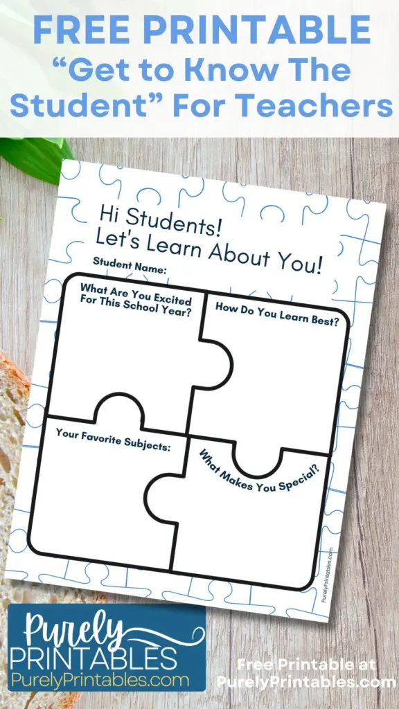 Free Printable Get To Know You Worksheets For Teachers