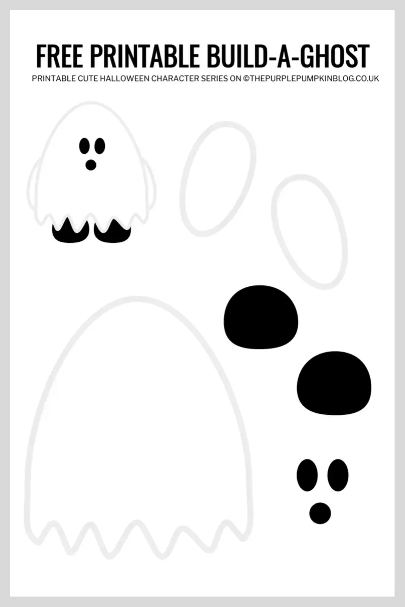 Free Printable Paper Ghost Template Build A Ghost Halloween Craft