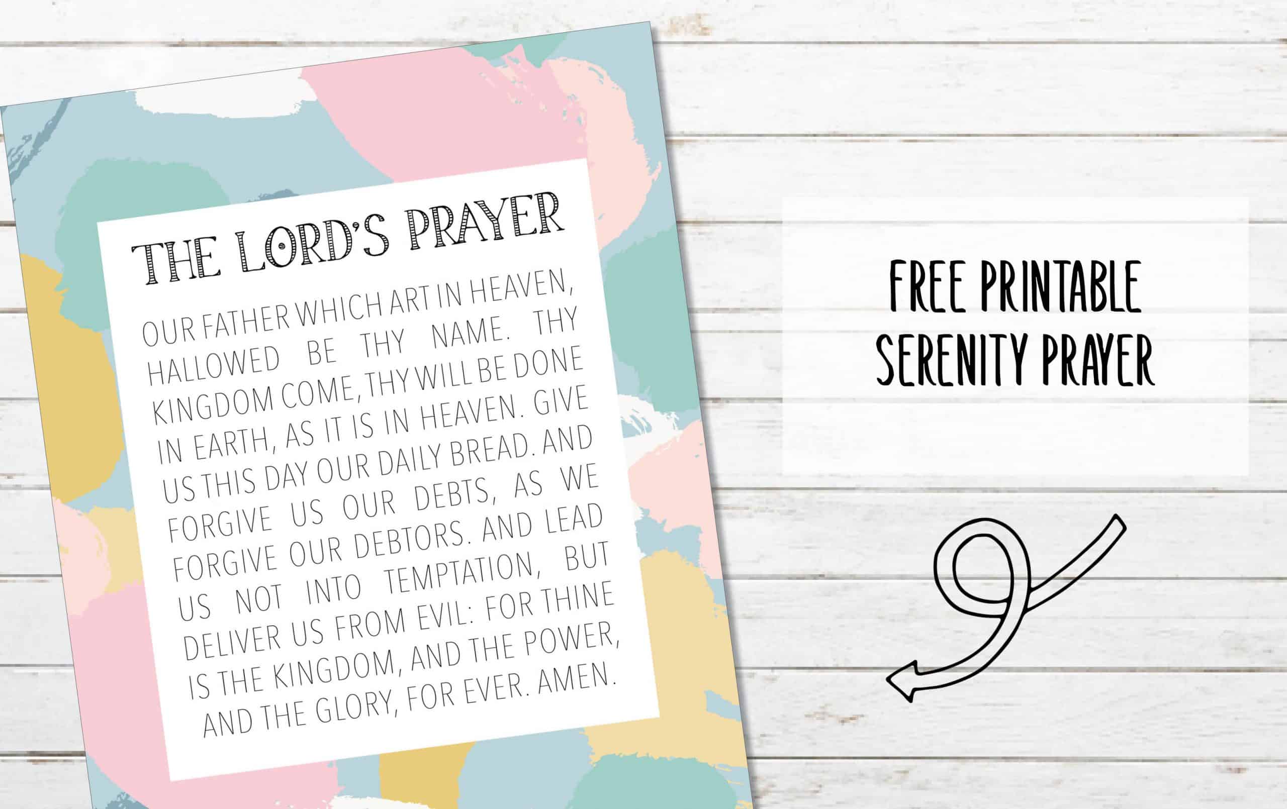 Free Printable The Lords Prayer Scripture Free Printable The Lords Prayer Scripture