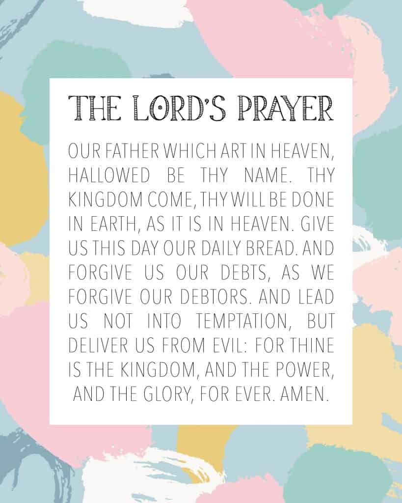 Free Printable The Lords Prayer Scripture