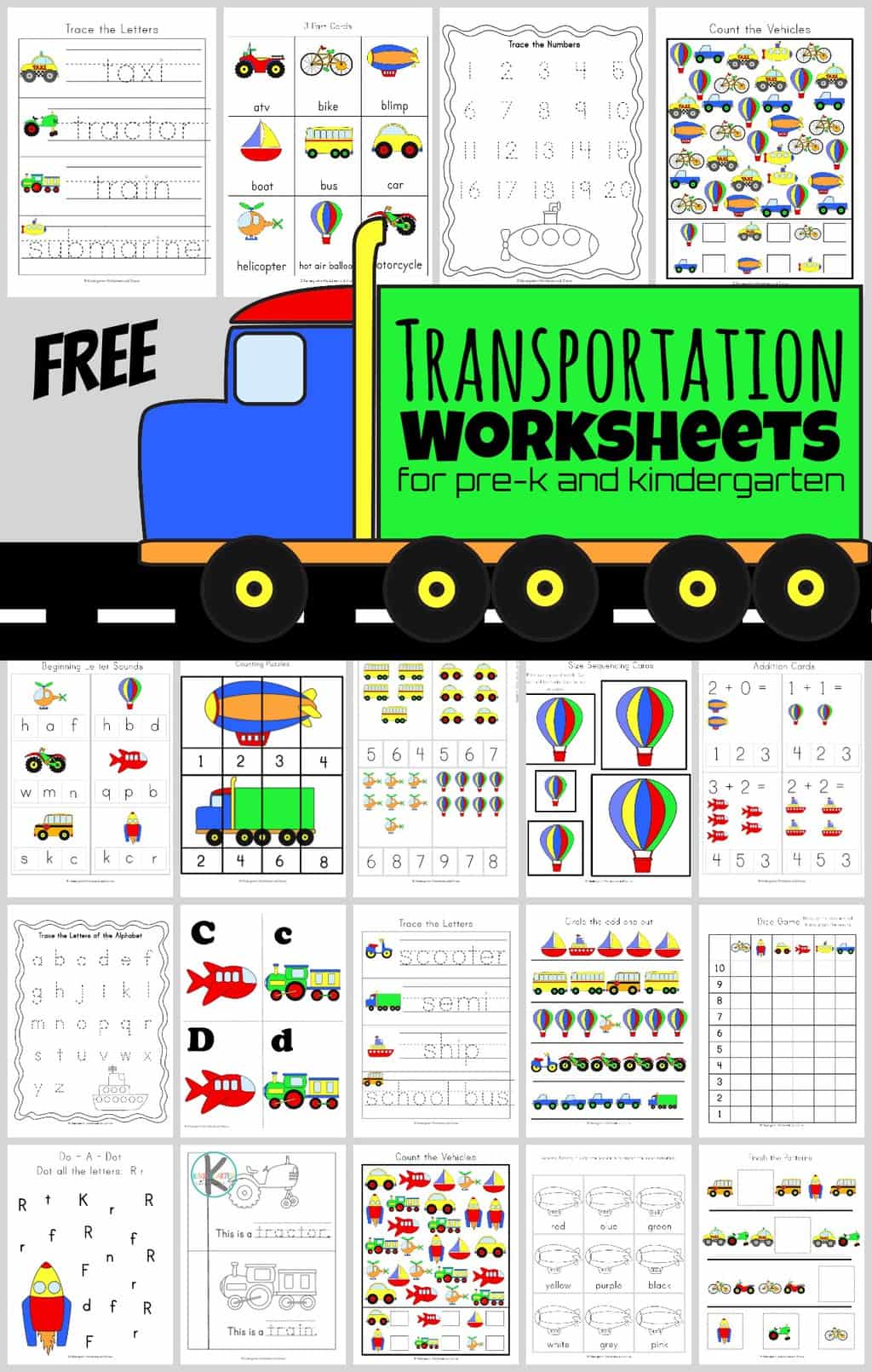 Free Transportation Worksheets