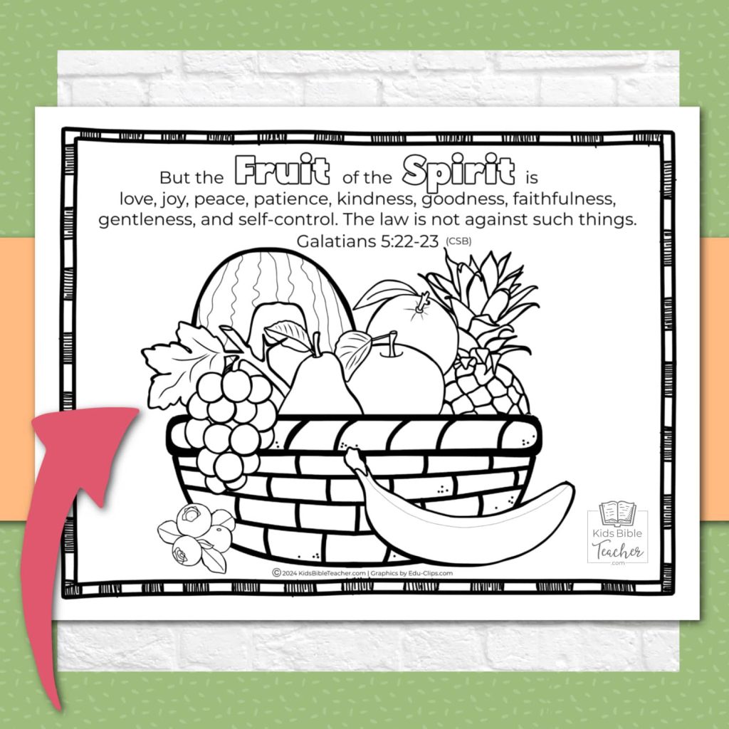 Fruit Of The Spirit Activity Page Fruit Of The Spirit Activity Page