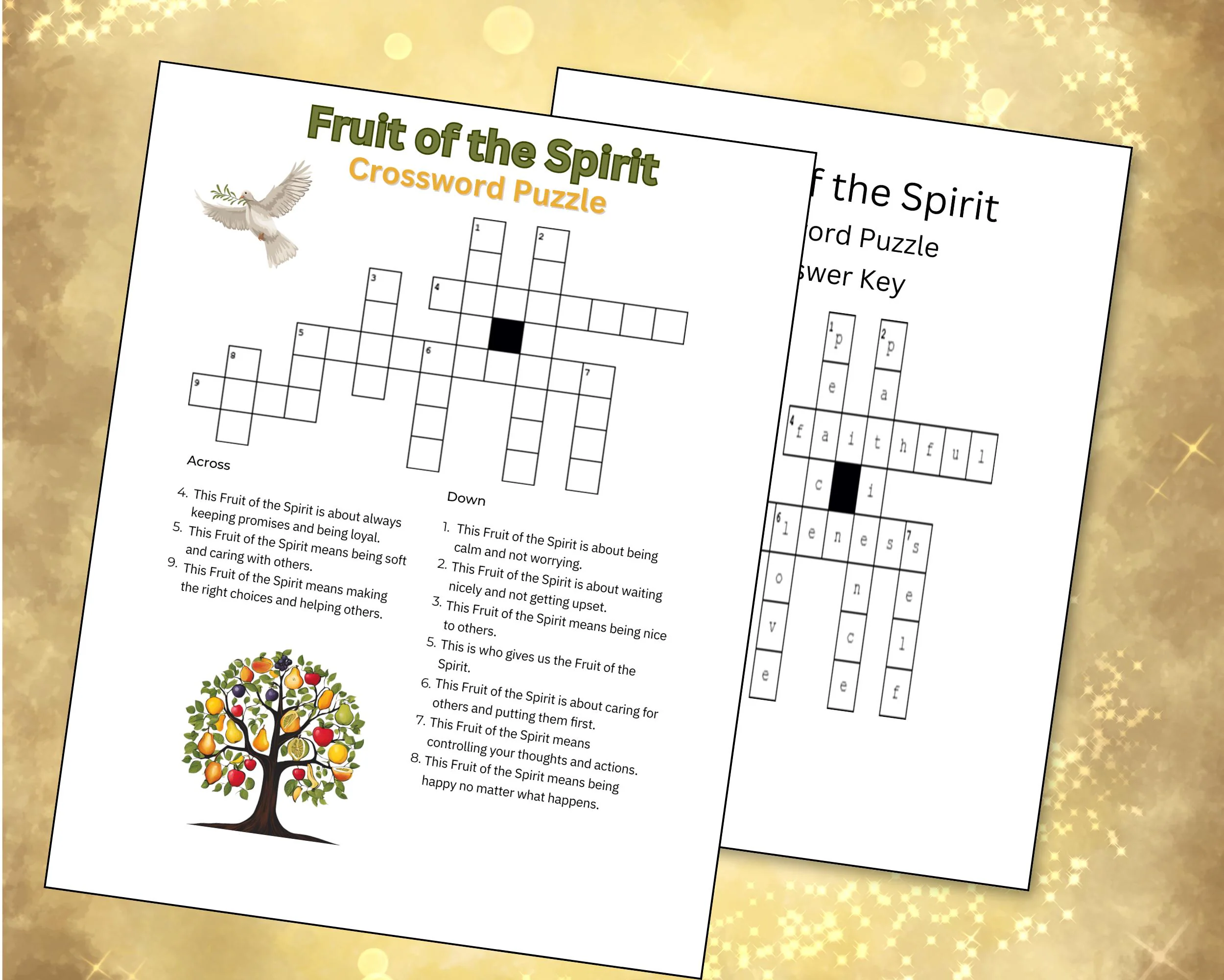 Fruit Of The Spirit Crossword Puzzle