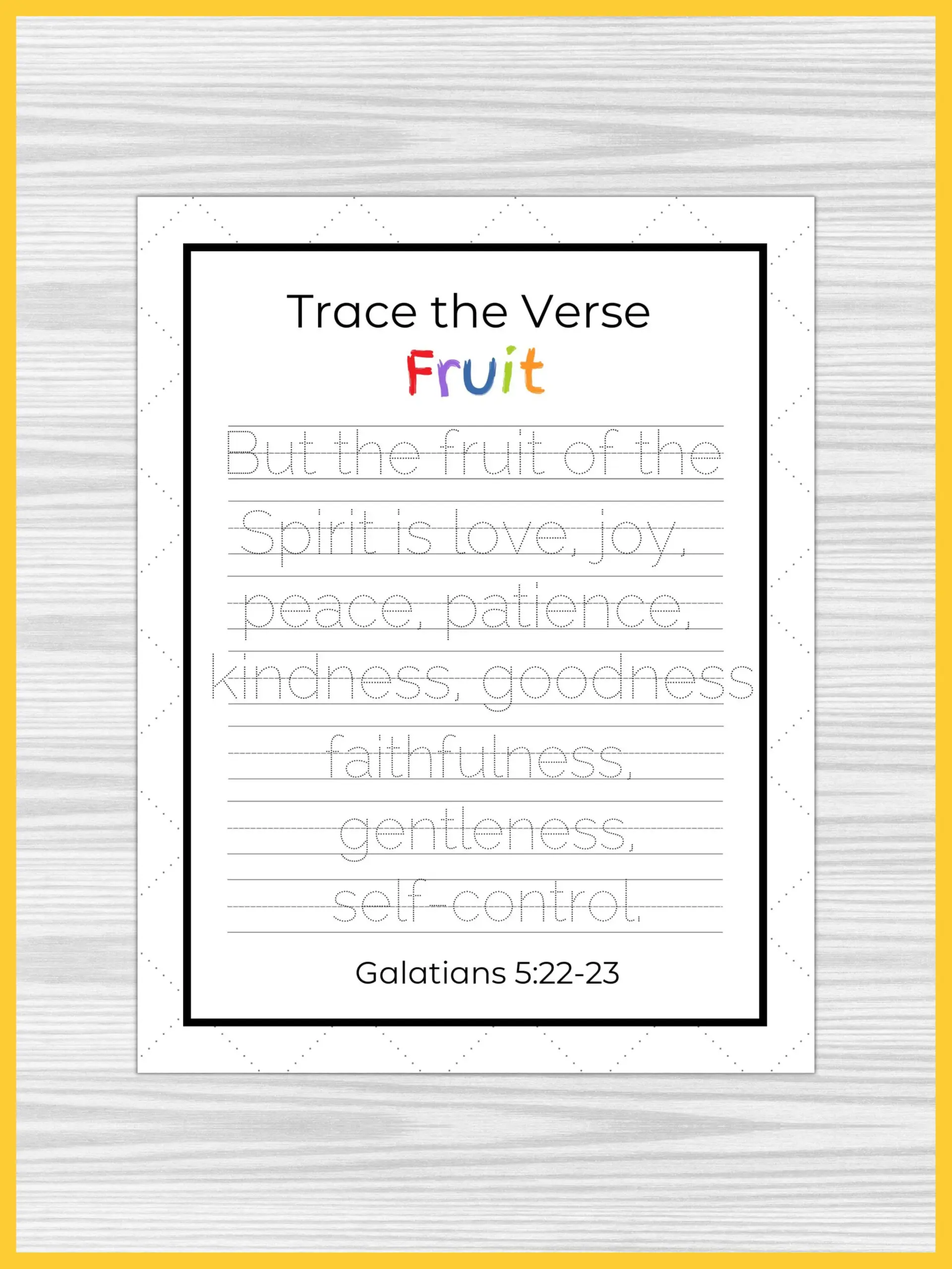 Fruit Of The Spirit Printables Free