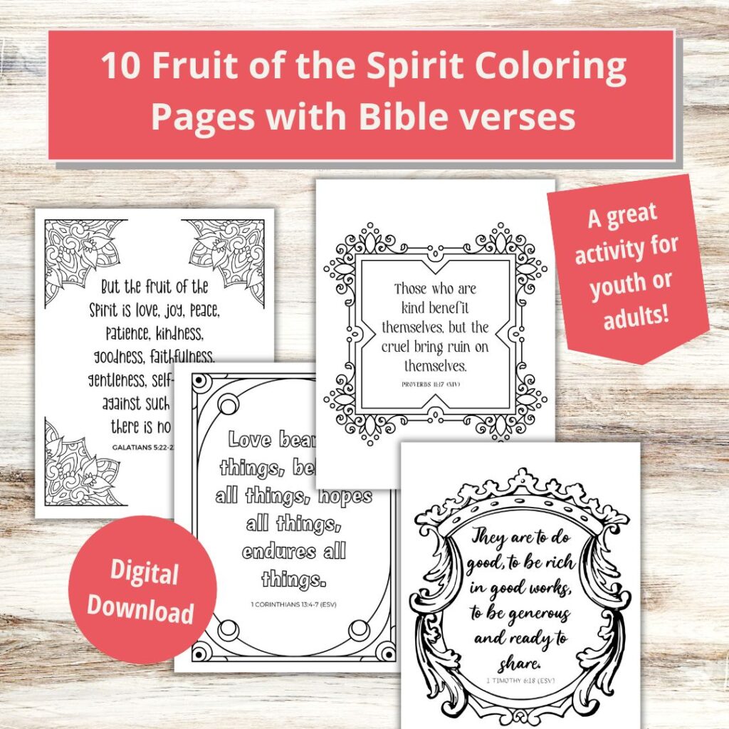 Fruit Of The Spirit Worksheets For Adults