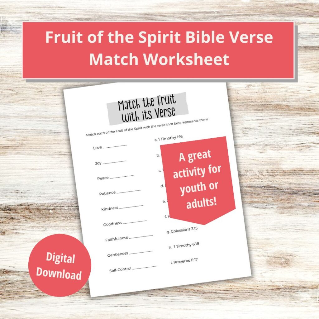 Fruit Of The Spirit Worksheets For Adults Fruit Of The Spirit Worksheets For Adults