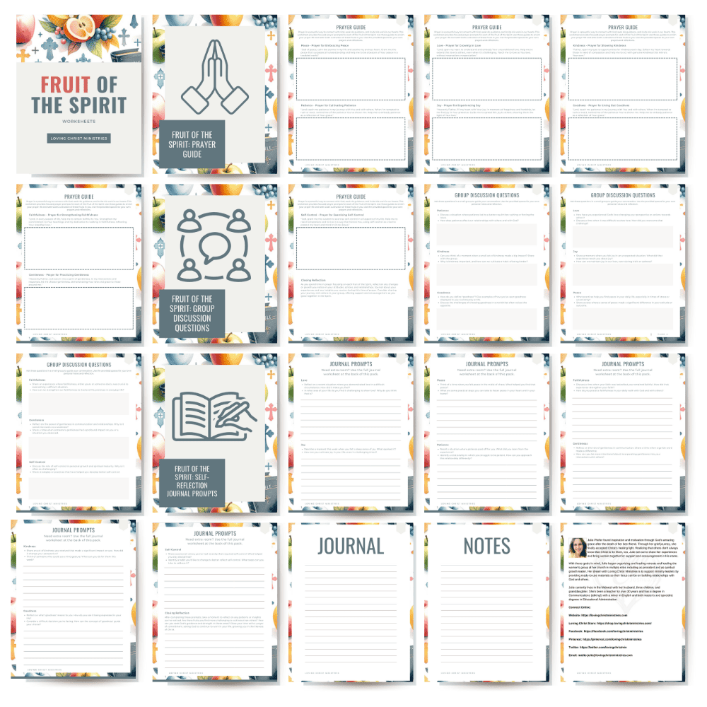 Fruit Of The Spirit Worksheets For Adults