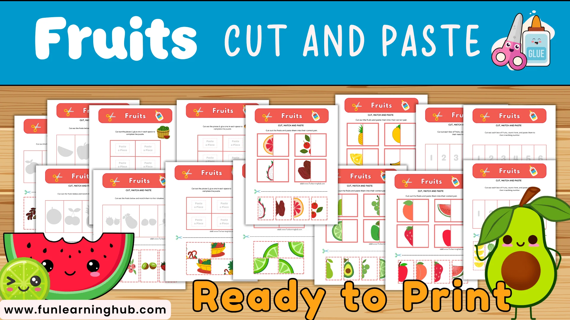Fruits Cut And Paste Worksheets Fruits Cut And Paste Worksheets