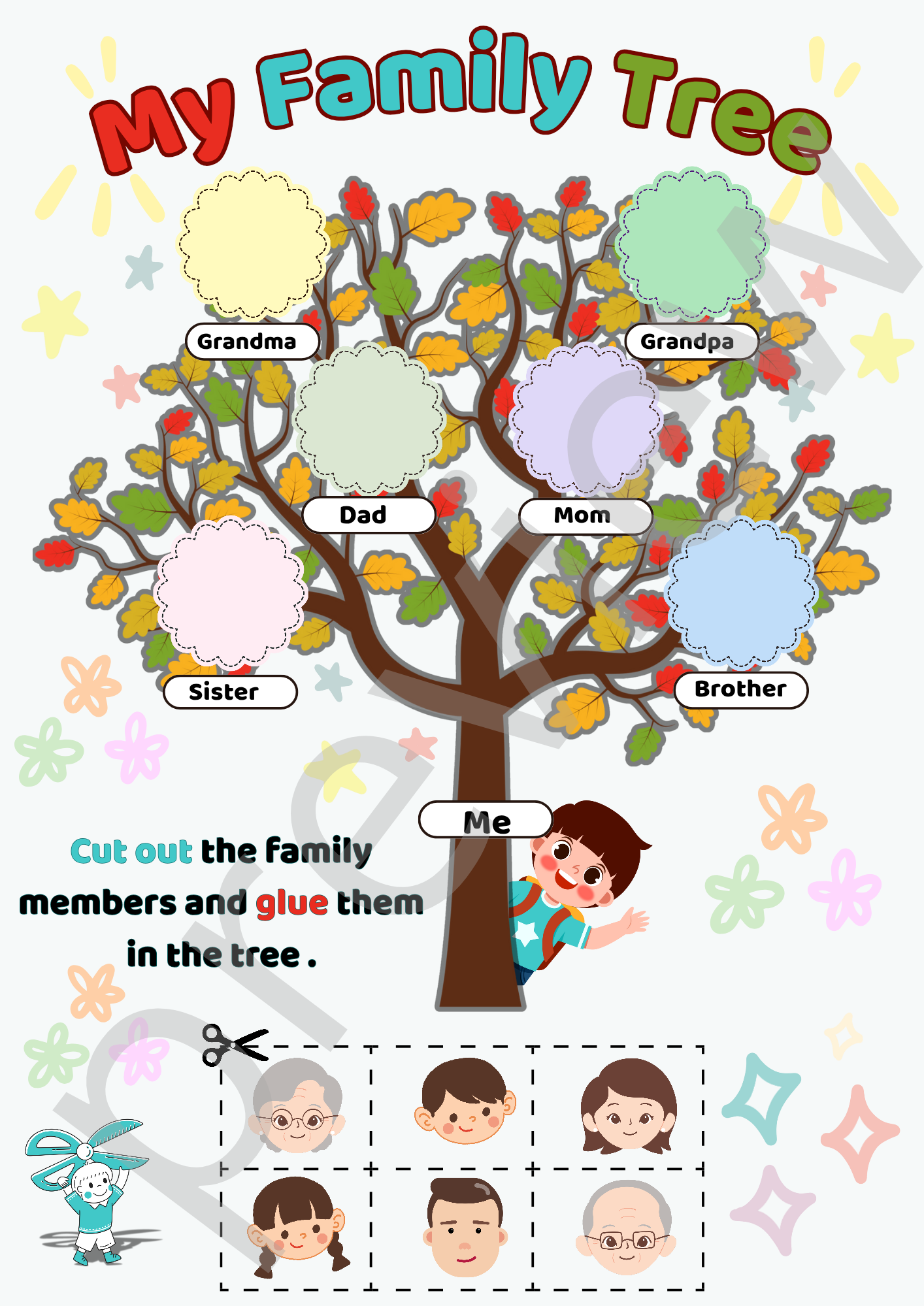 Fun Printable Family Tree Worksheet For Kids 13252943