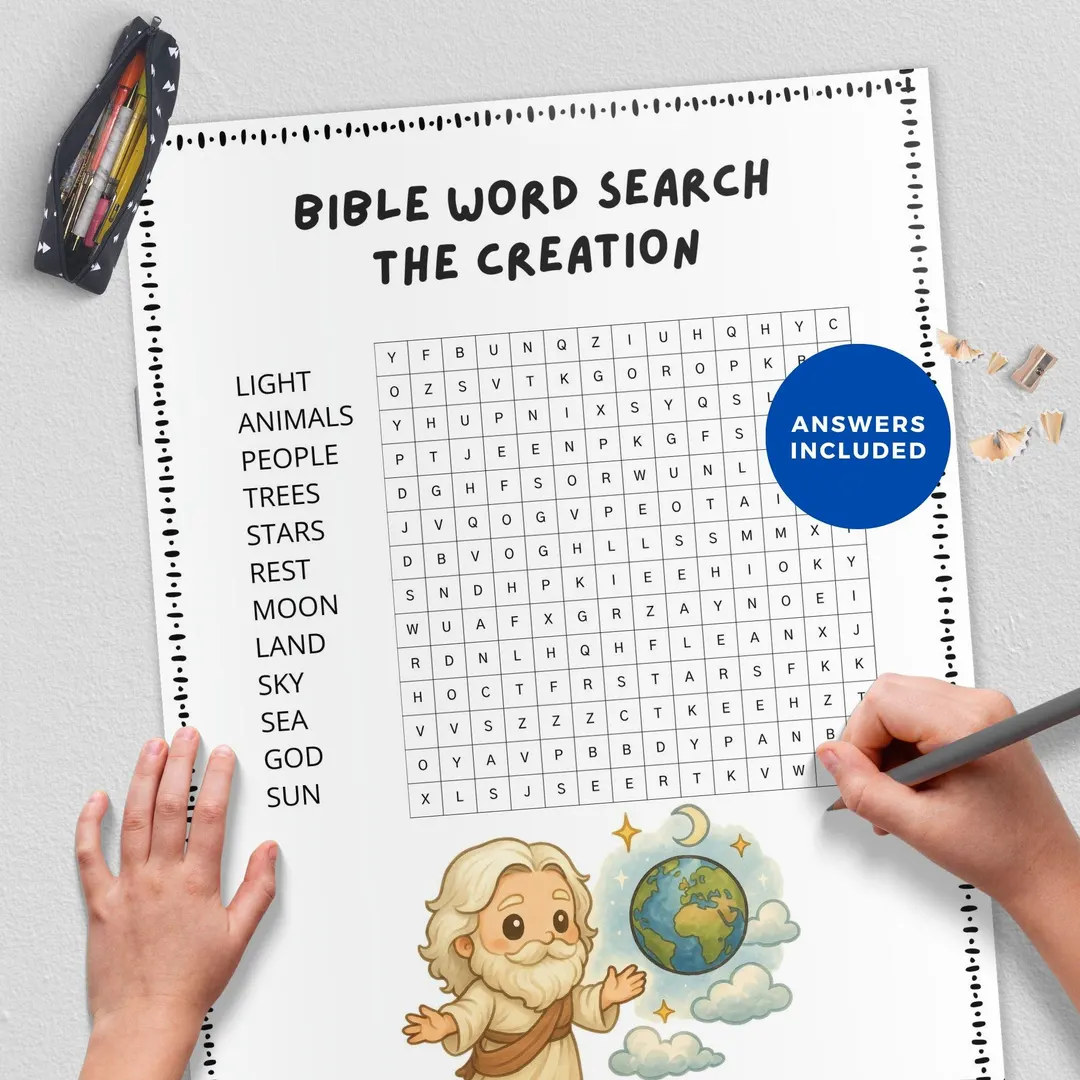 Genesis Word Search Sunday School