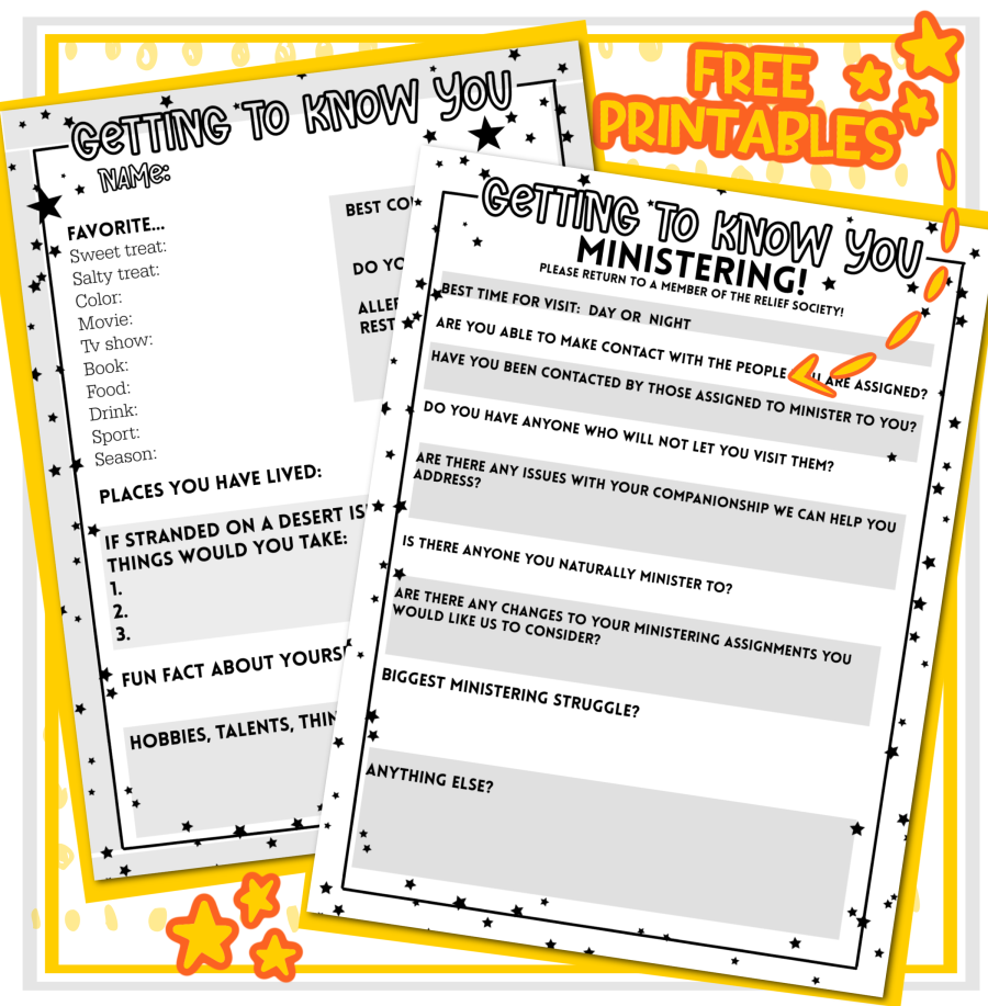 Getting To Know You Printables For Church