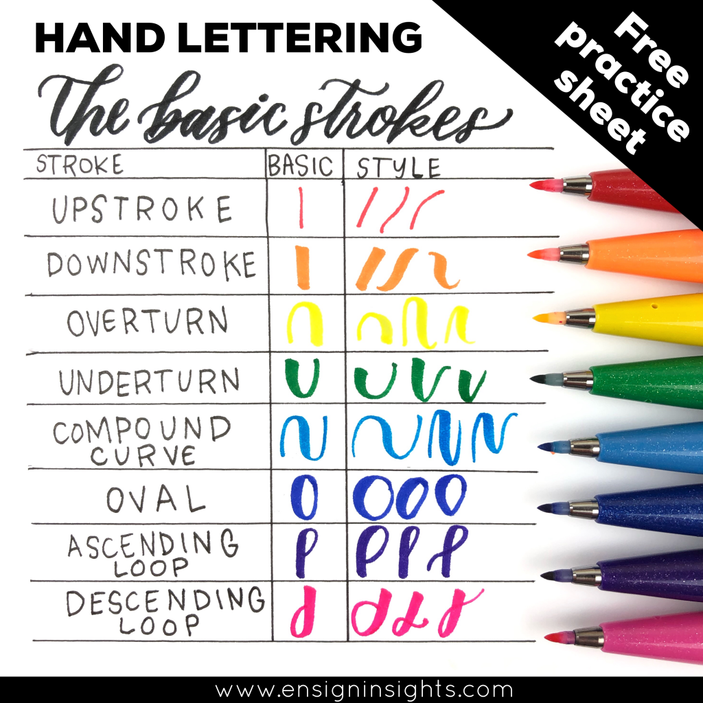 Hand Lettering The Basic Strokes