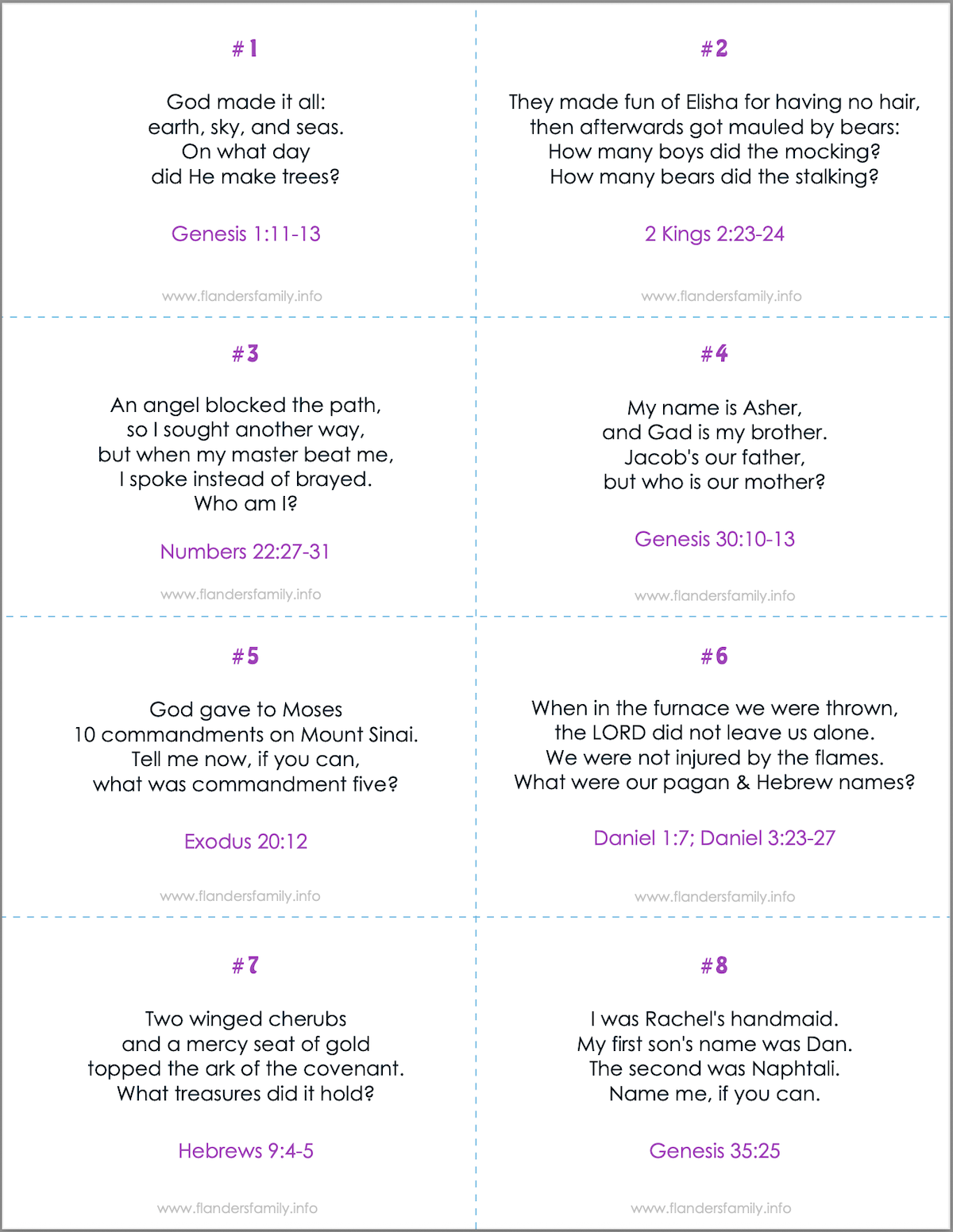 Hard Bible Riddles Free Printable