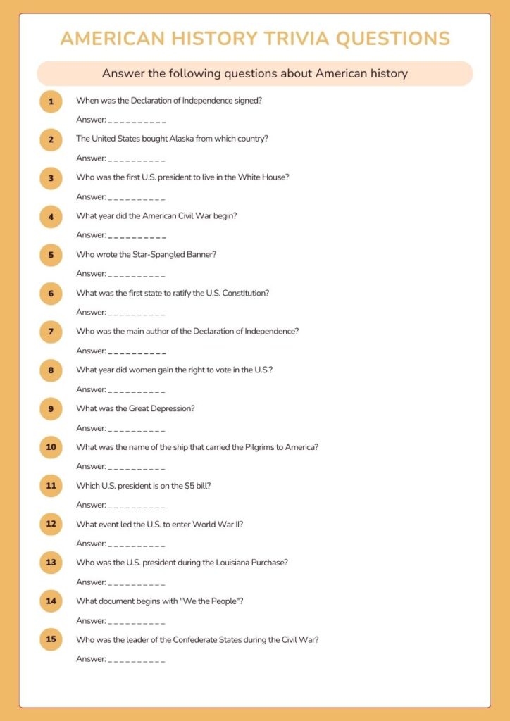 History Trivia Questions And Answers
