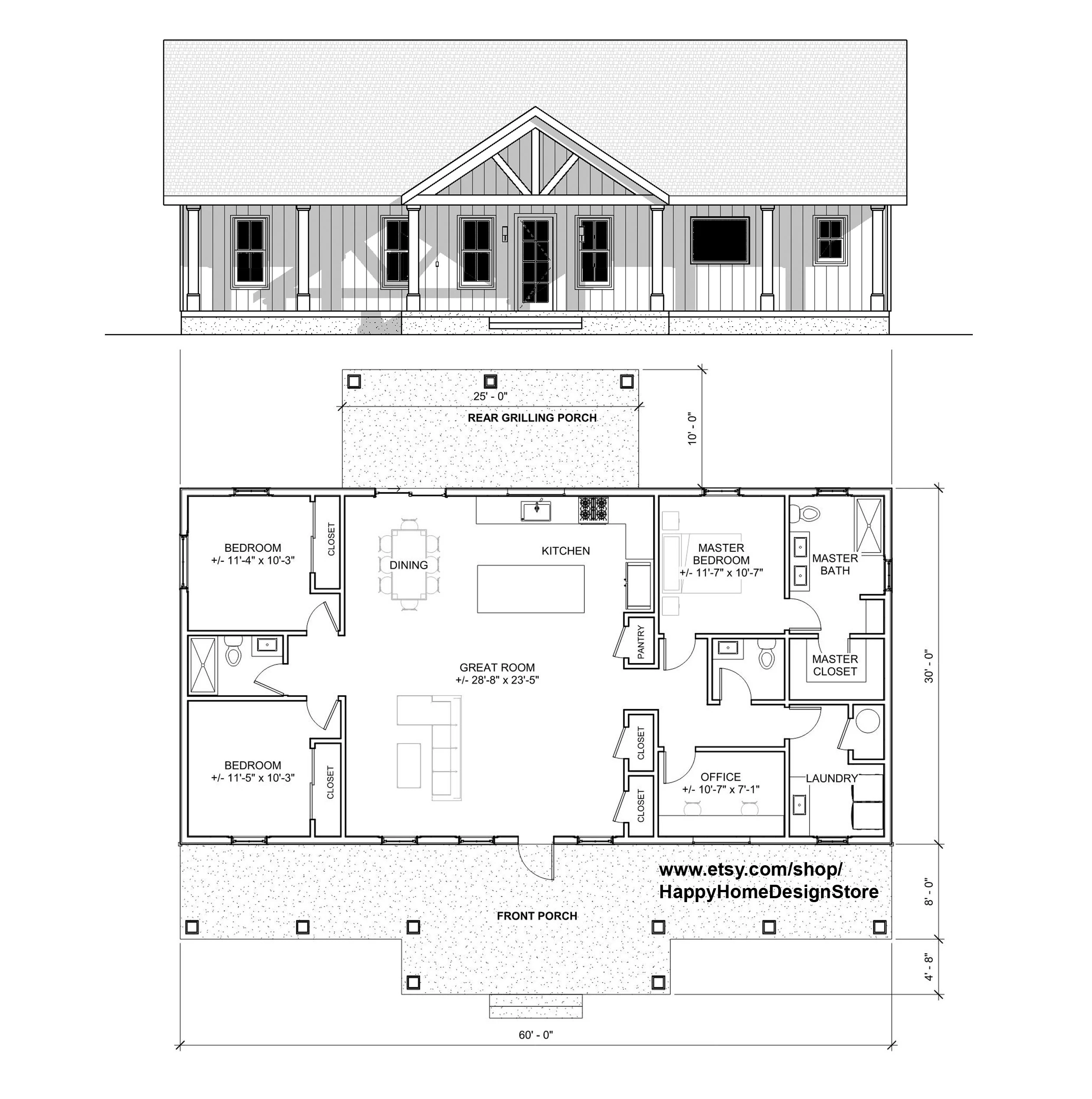 Homestead 3 Bed 25 Bath 60x30 1800 Sf