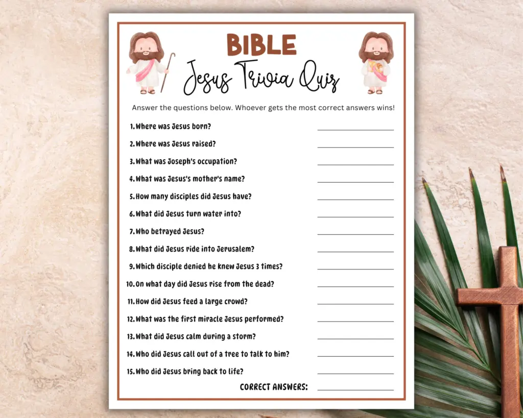 How Well Do You Know Jesus Trivia Quiz