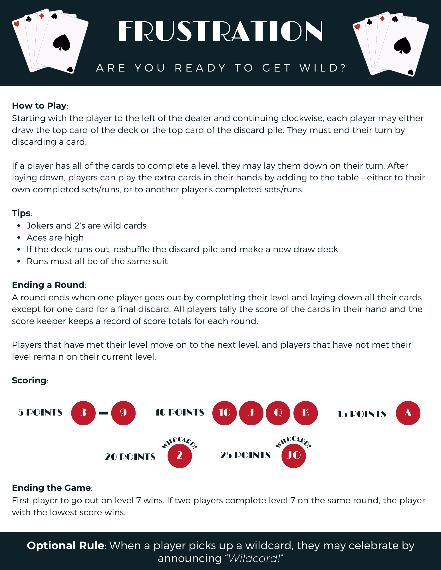 I Created A Custom Rule Book For The Card Games