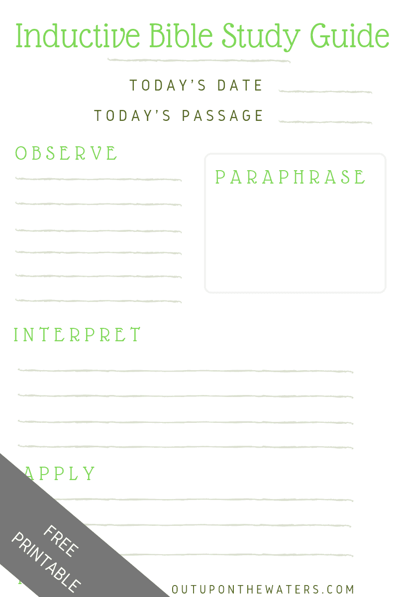 Inductive Bible Study Guide