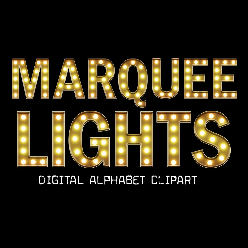 Instant Download Marquee Letters Template