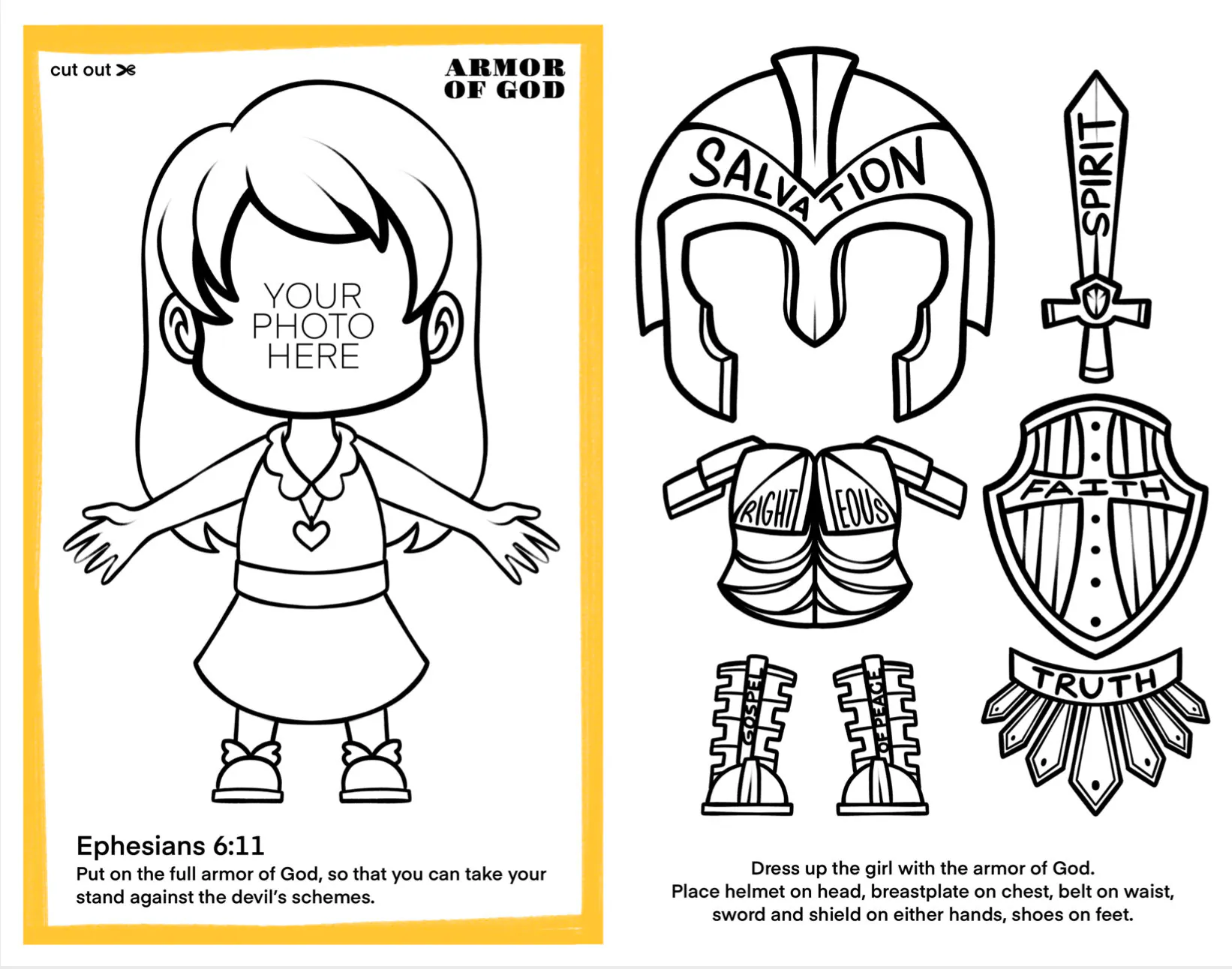 Instant Download Printable Armor Of God