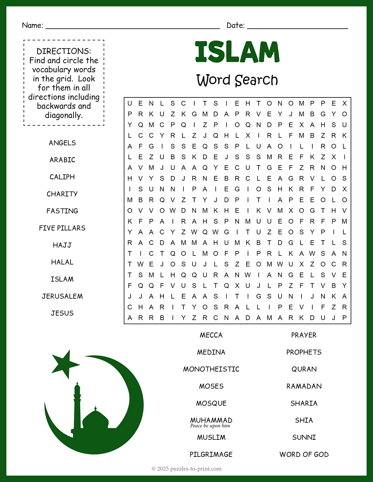 Islam Word Search Shtml