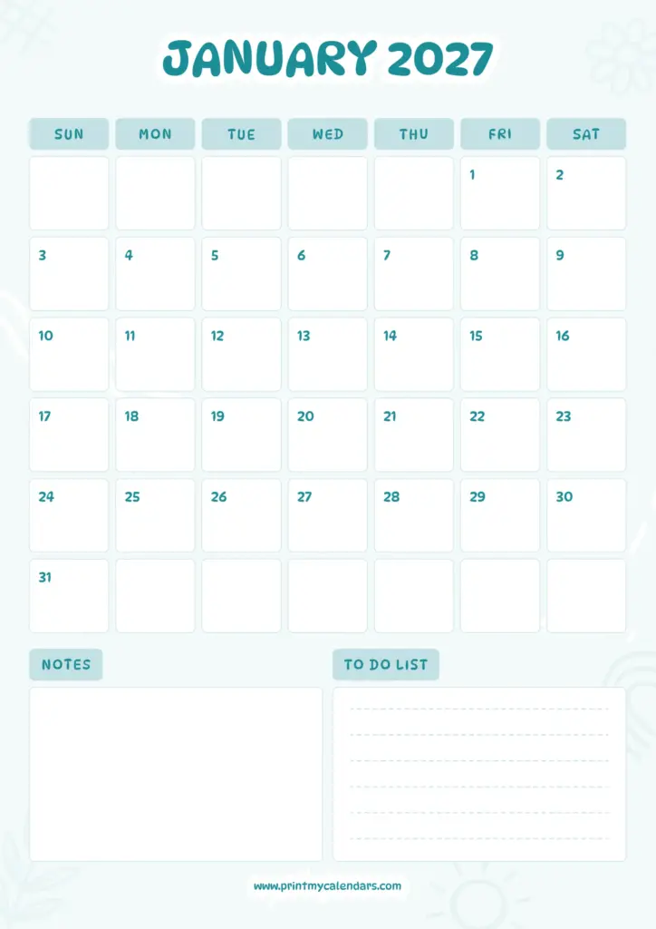 January Calendars