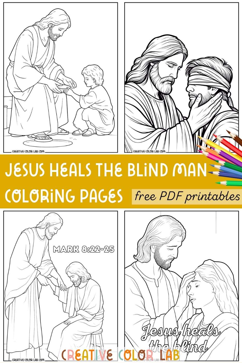 Jesus Heals The Blind Man Coloring Pages