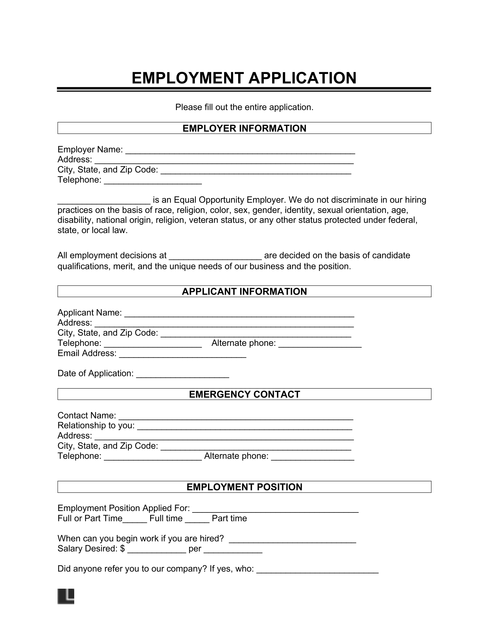 Job Application