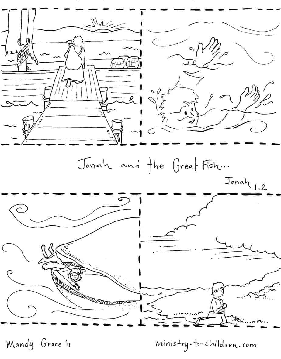 Jonah And The Whale Coloring