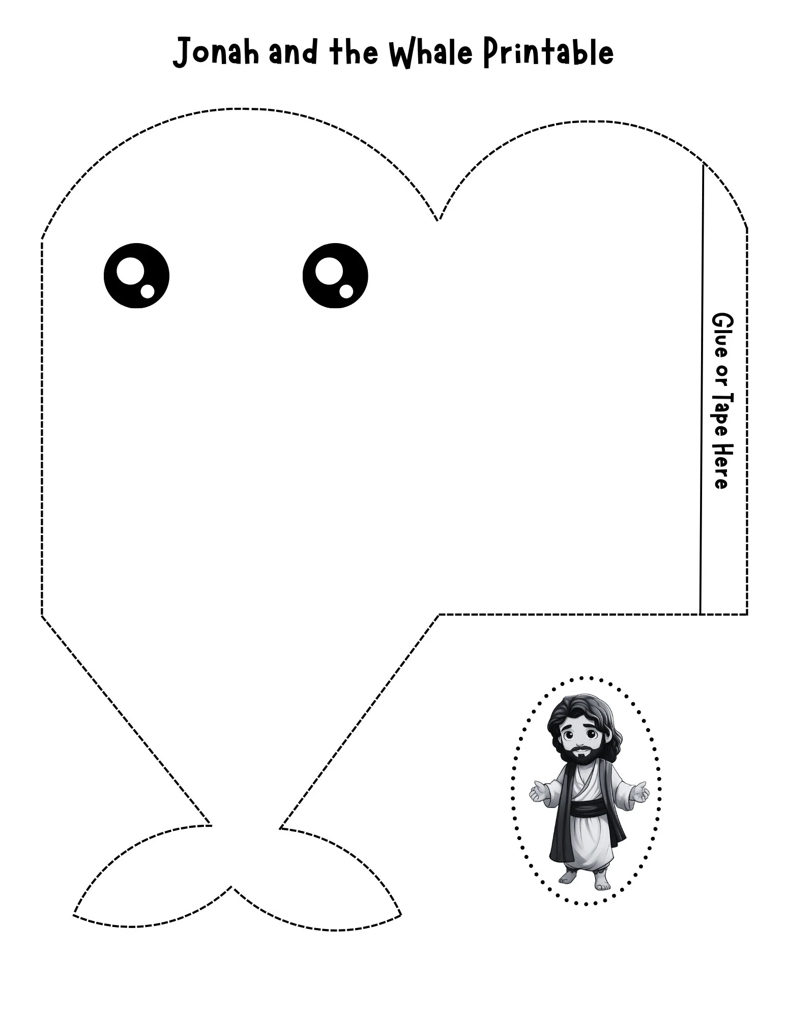Jonah And The Whale Craft Printable Jonah And The Whale Craft Printable