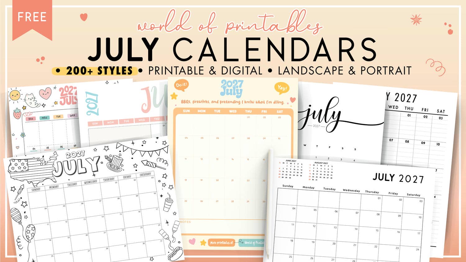 July Calendars