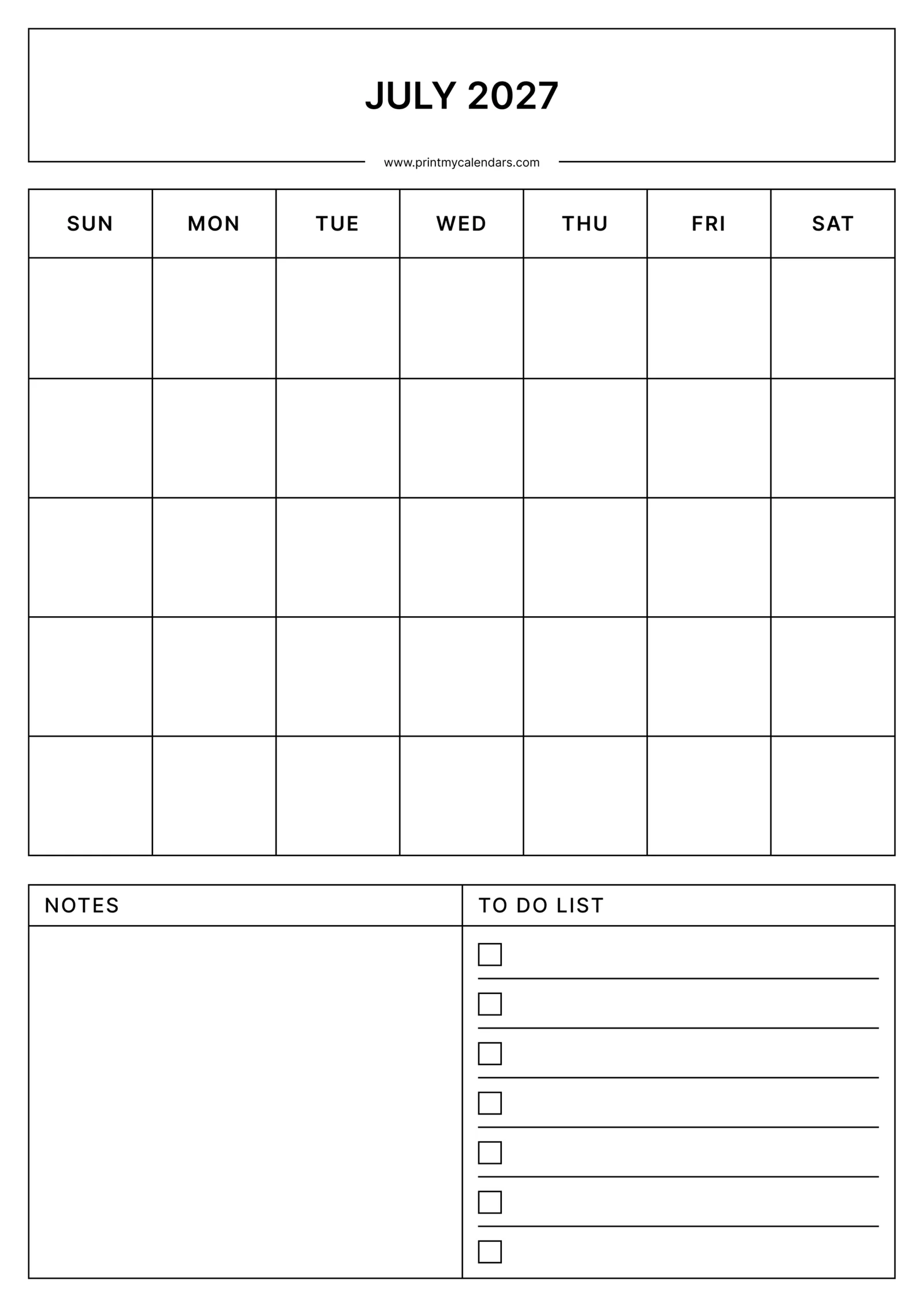 July Calendars