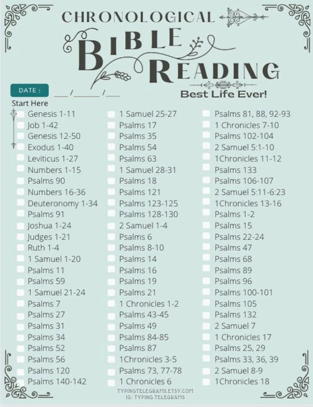 Jw Bible Reading Schedule Chronological