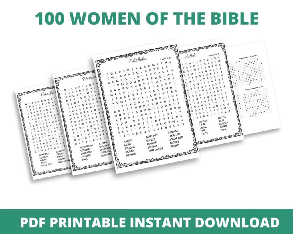 Large Print Bible Word Search 100 Women