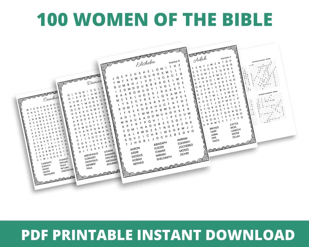 Large Print Bible Word Search 100 Women