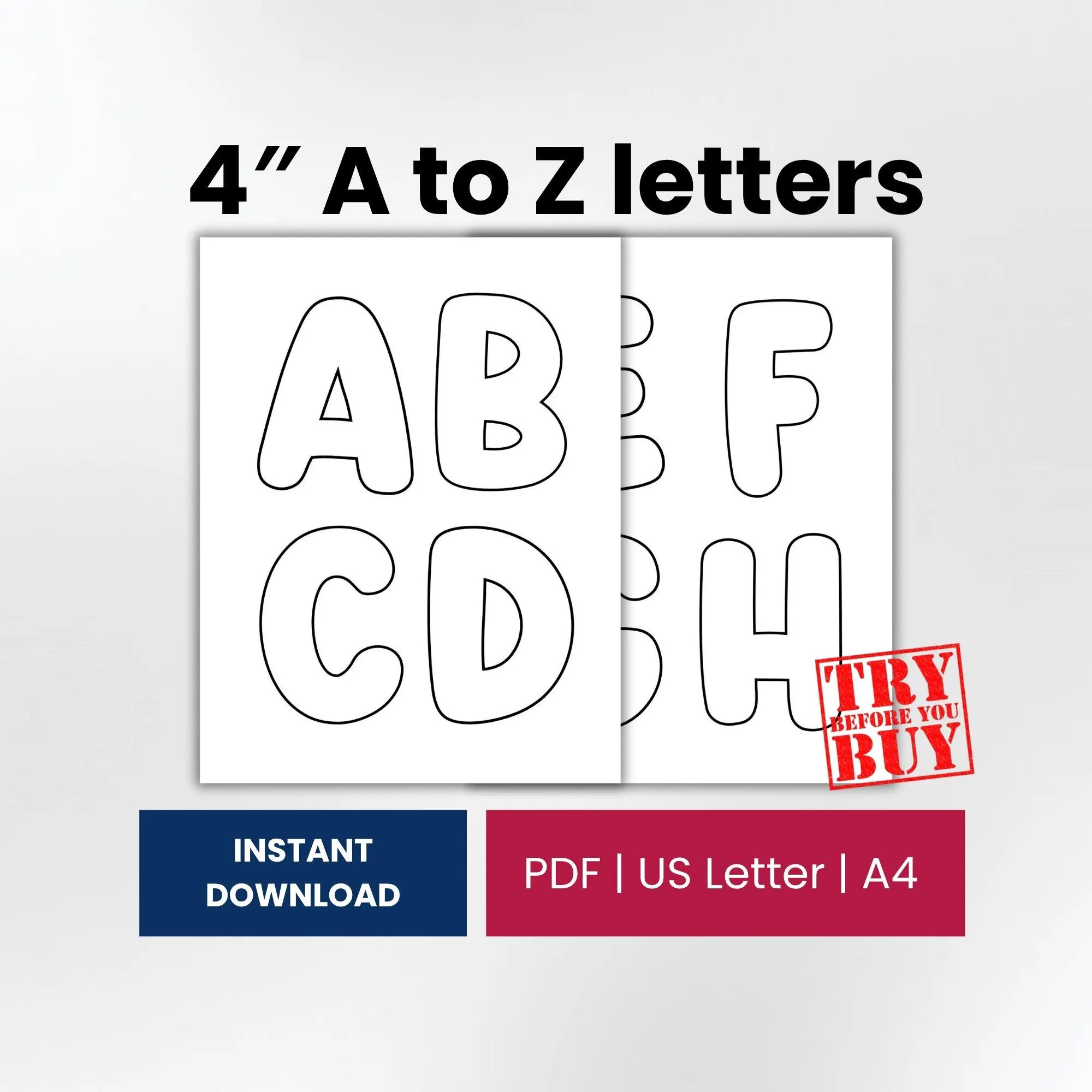 Large Printable Alphabet Letters
