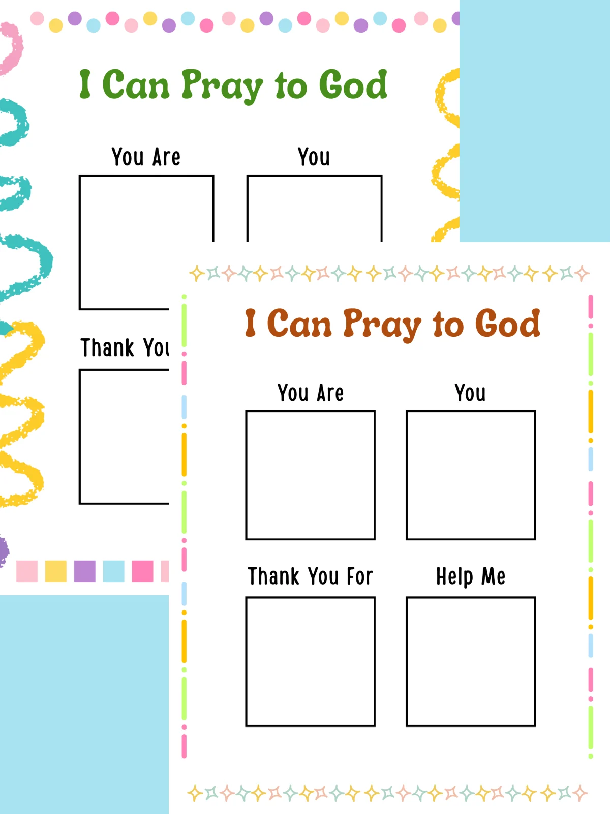 Learn How To Pray Printable Prayer Builder For Kids