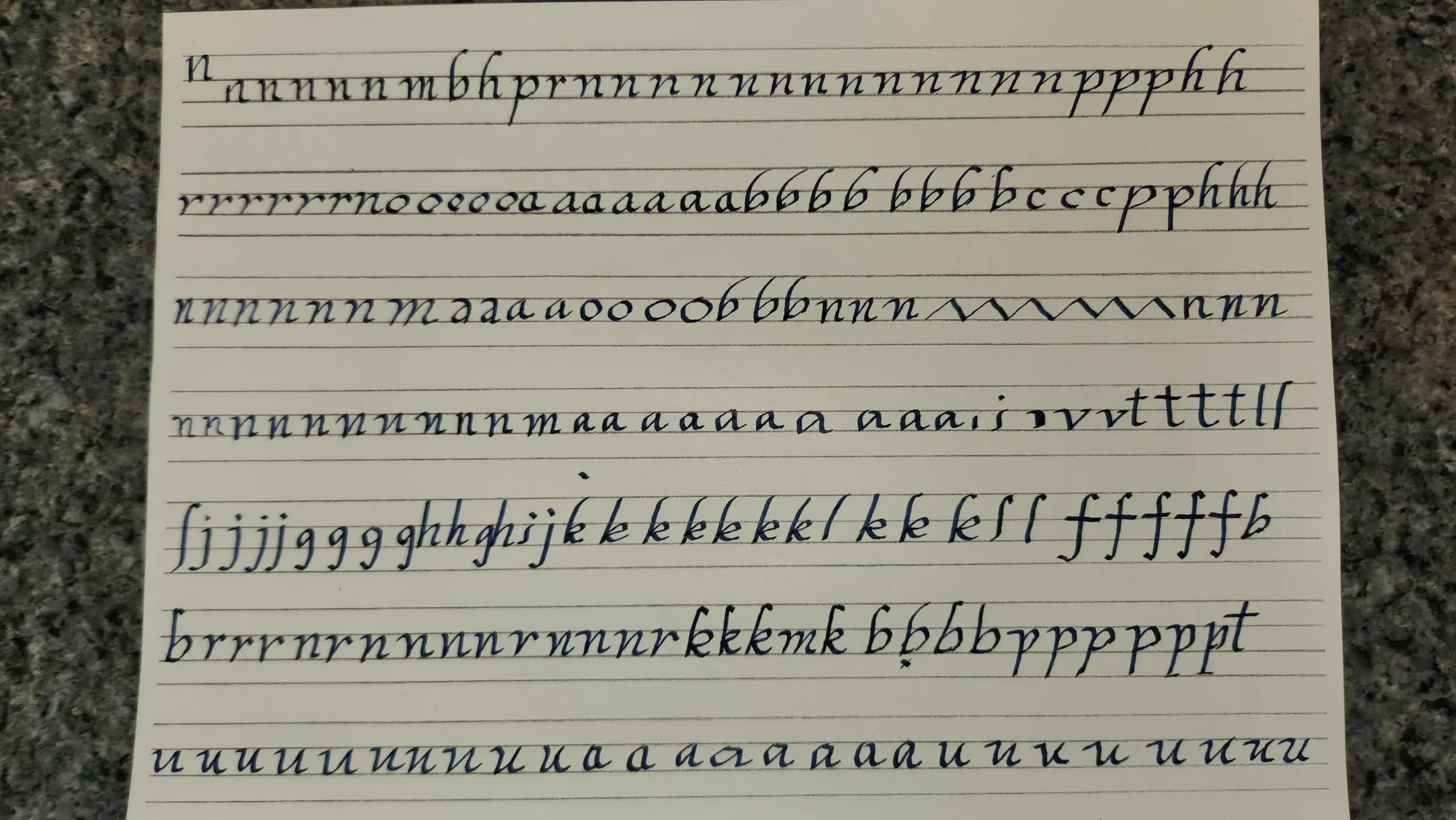 Learning Italic Practice