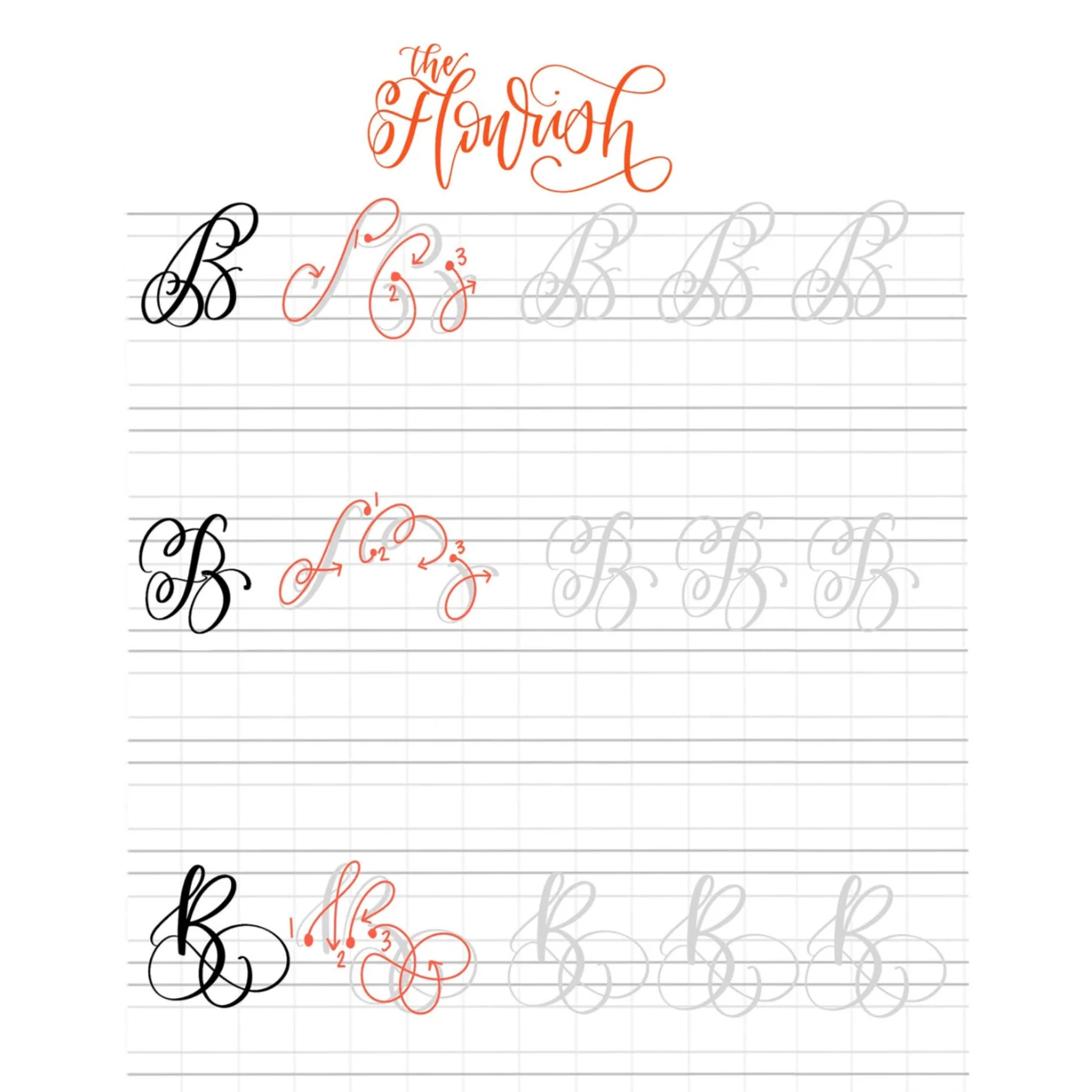 Lettering Practice Sheets 3 Ways To Flourish